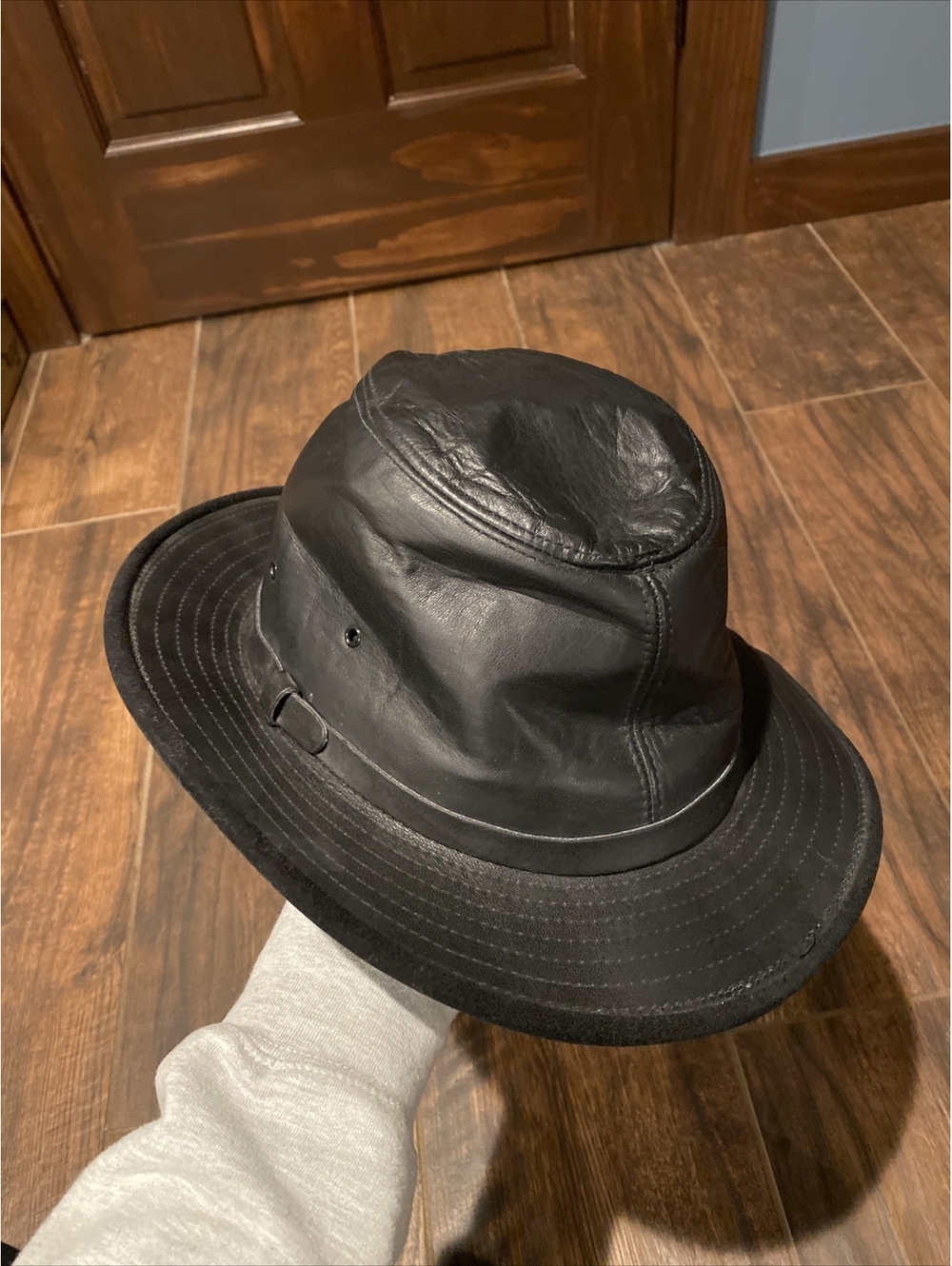 Wilsons Leather Safari Hat black Large Made In USA